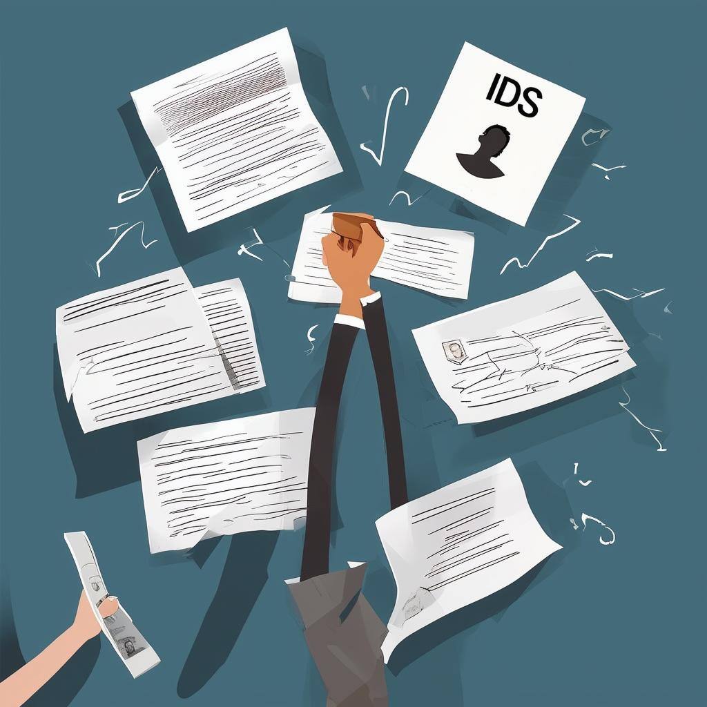 documents and IDs cartoon