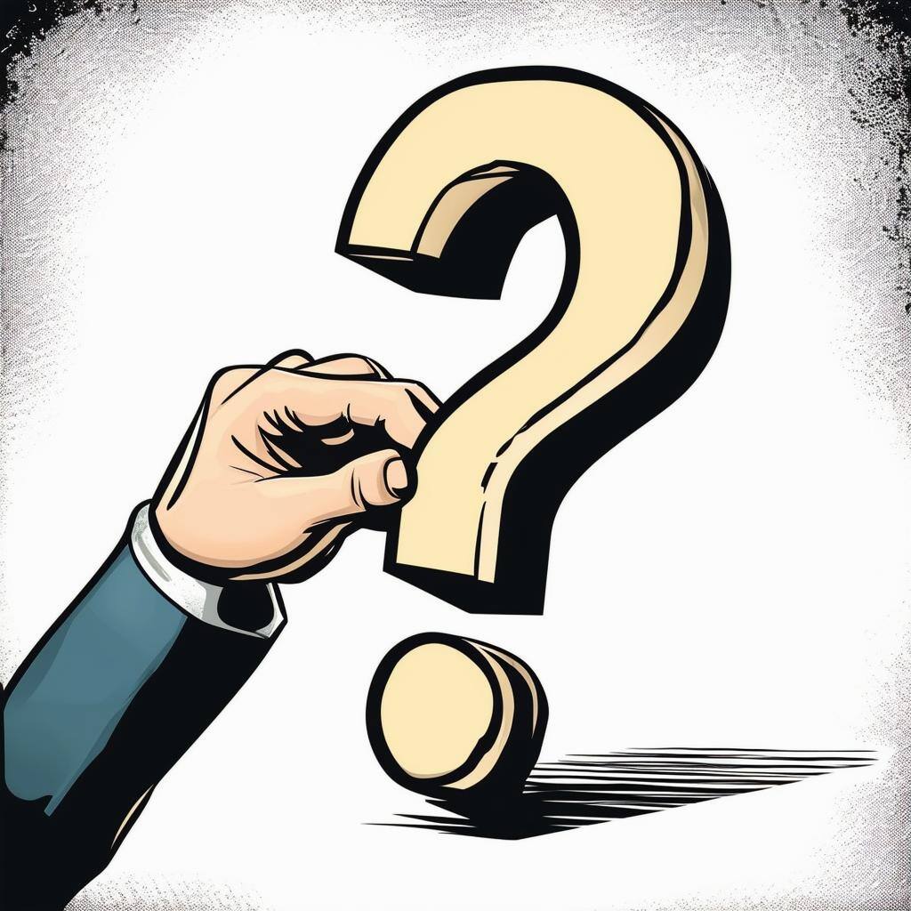 question cartoon hand
